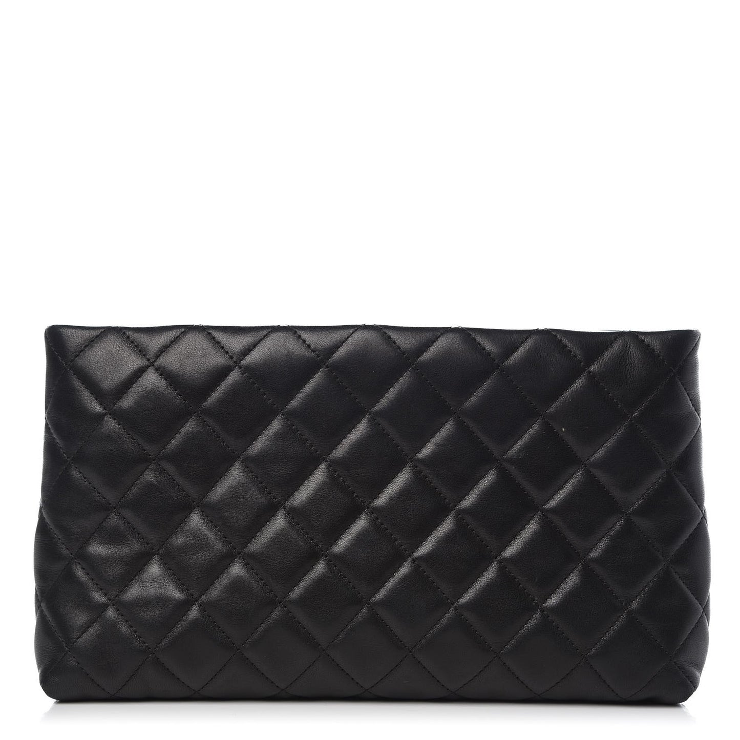 Lambskin Quilted Clutch Black
