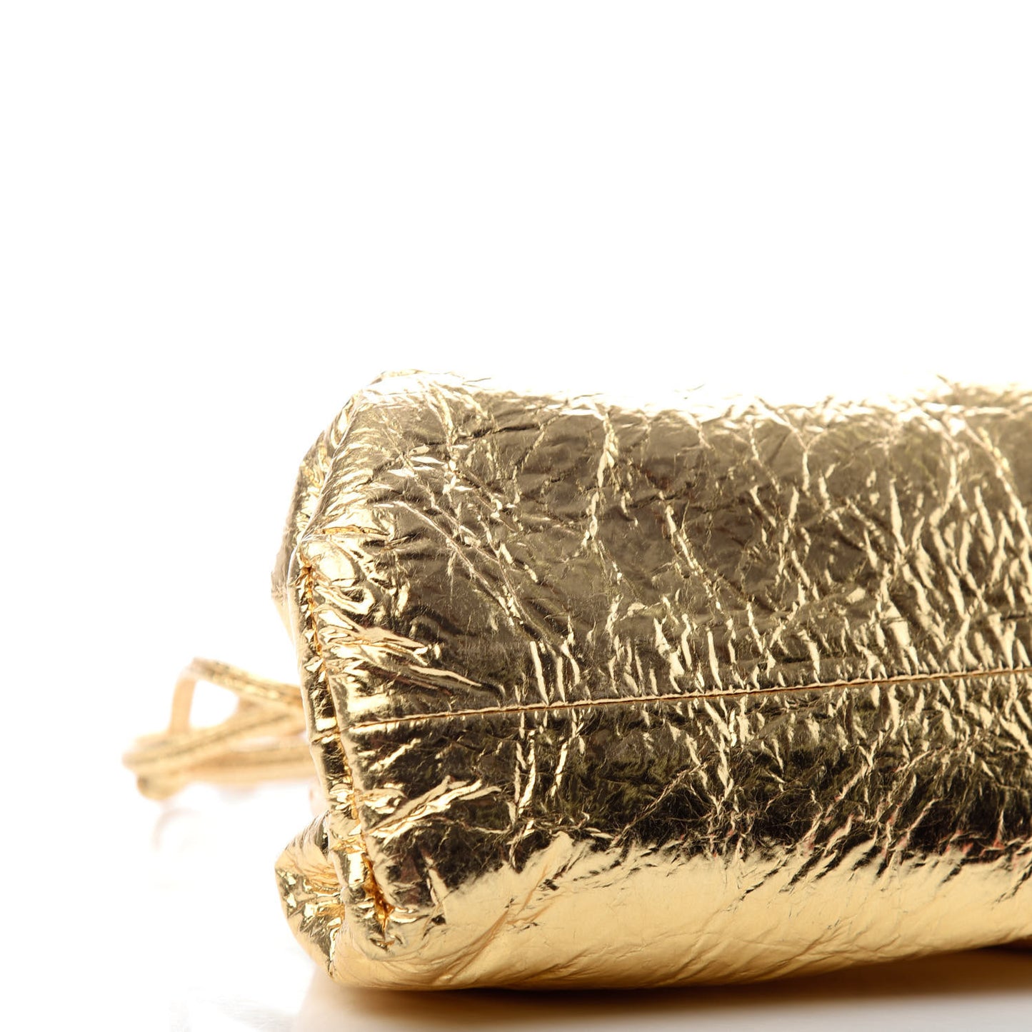 Metallic Crinkled Lambskin The Mini Pouch Oro