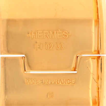 Hermes Enamel Printed Wide Musee Clic Clac H Bracelet PM Ecume 4 of 4