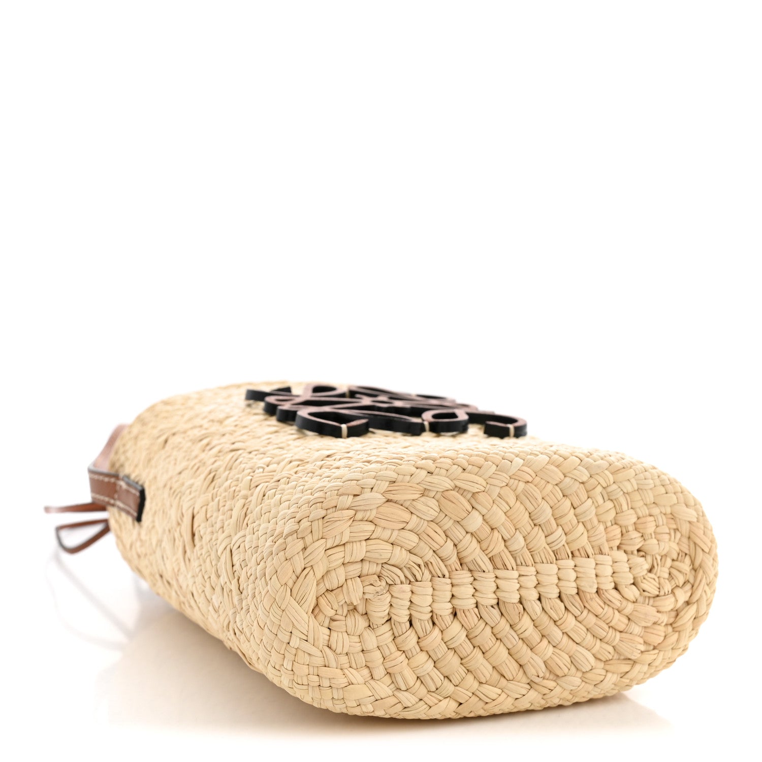 Loewe Calfskin Raffia Paulas Ibiza Square Bucket Bag  Natural Tan 3 of 10