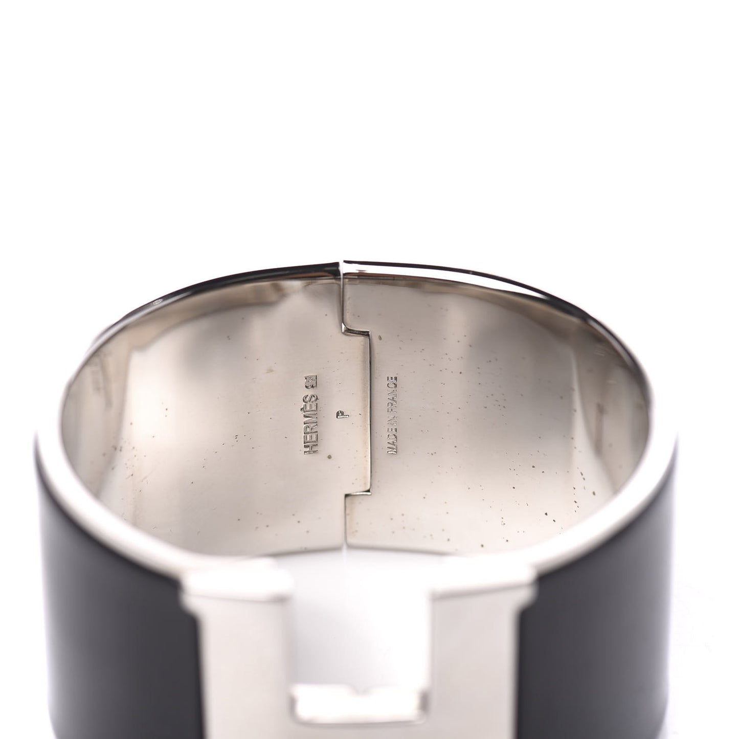Enamel Extra Wide Clic Clac H Bracelet PM Black