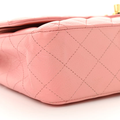Chanel Caviar Quilted Medium Double Flap Pink 10 of 17