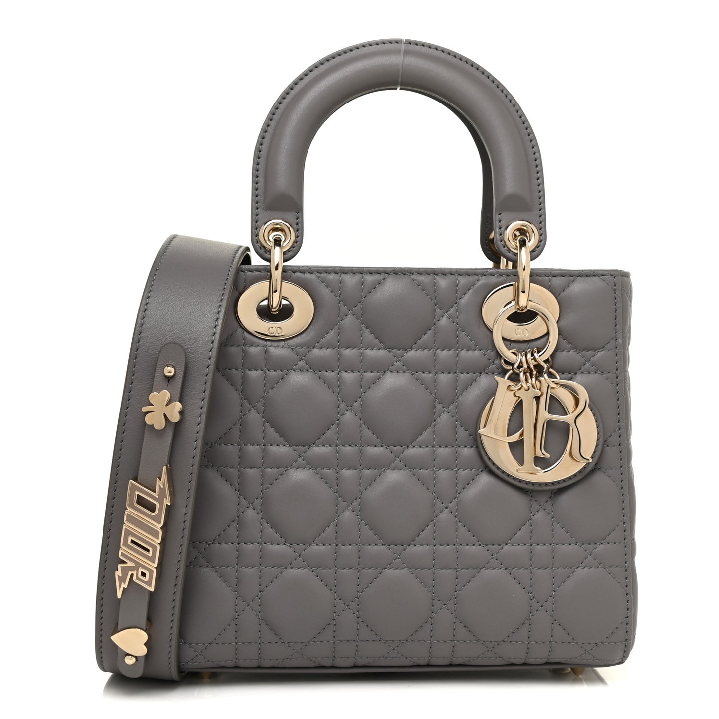 Lambskin Cannage Small My ABCDior Lady Dior Grey