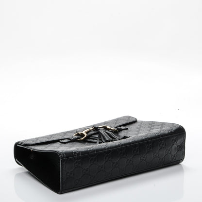 Gucci Guccissima Medium Emily Chain Shoulder Bag Black 4 of 10
