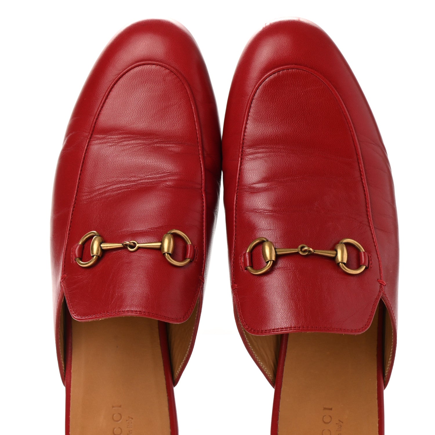 Gucci Malaga Kid Womens Princetown Slippers 40 Hibiscus Red 10 of 10