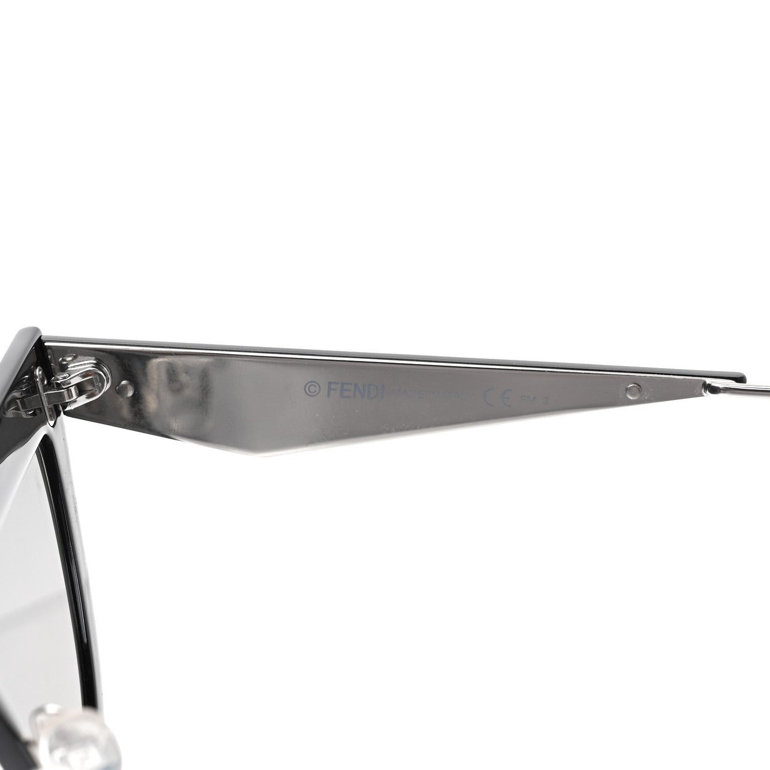 Fendi Acetate Metal Defender Sunglasses FF 0371/S Black 5 of 6