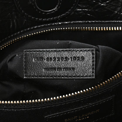 Saint Laurent Crinkled Calfskin Matelasse Monogram Niki Multipocket Shopping Tote Black 7 of 10