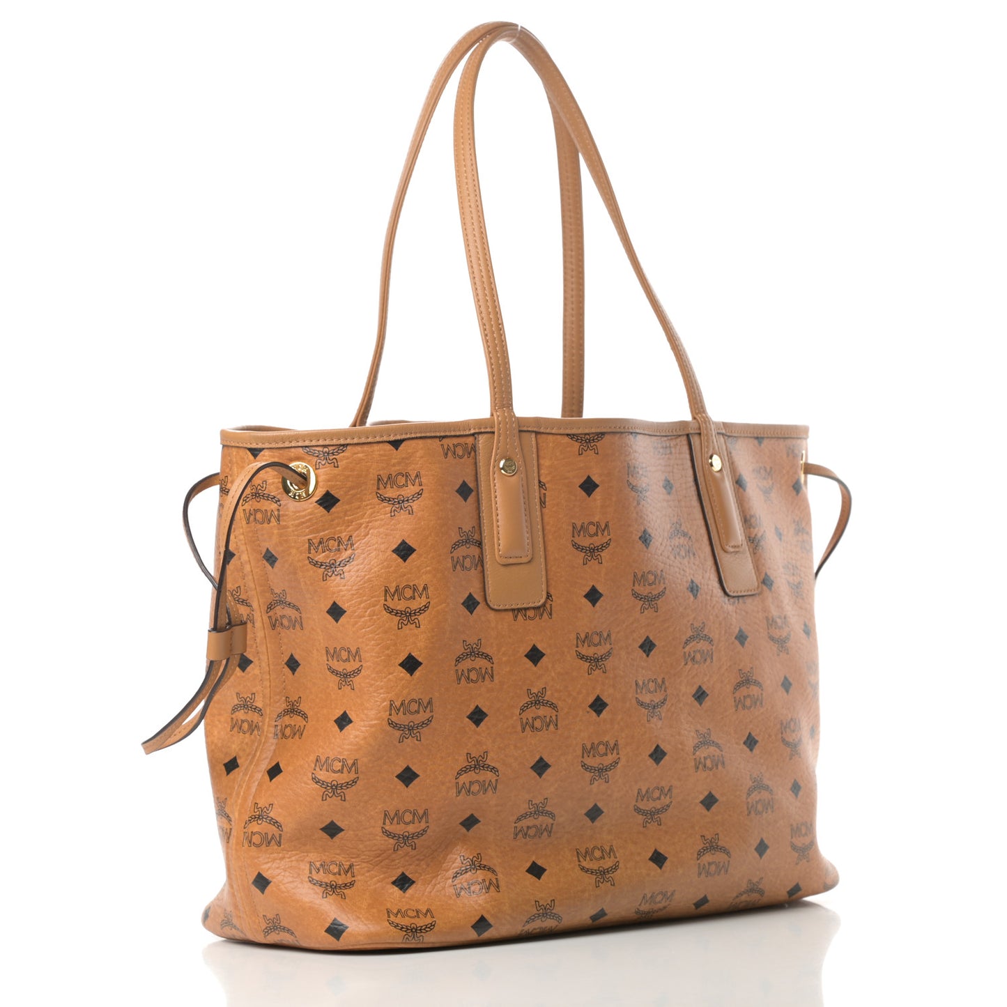 Visetos Medium Liz Reversible Shopper Tote Cognac