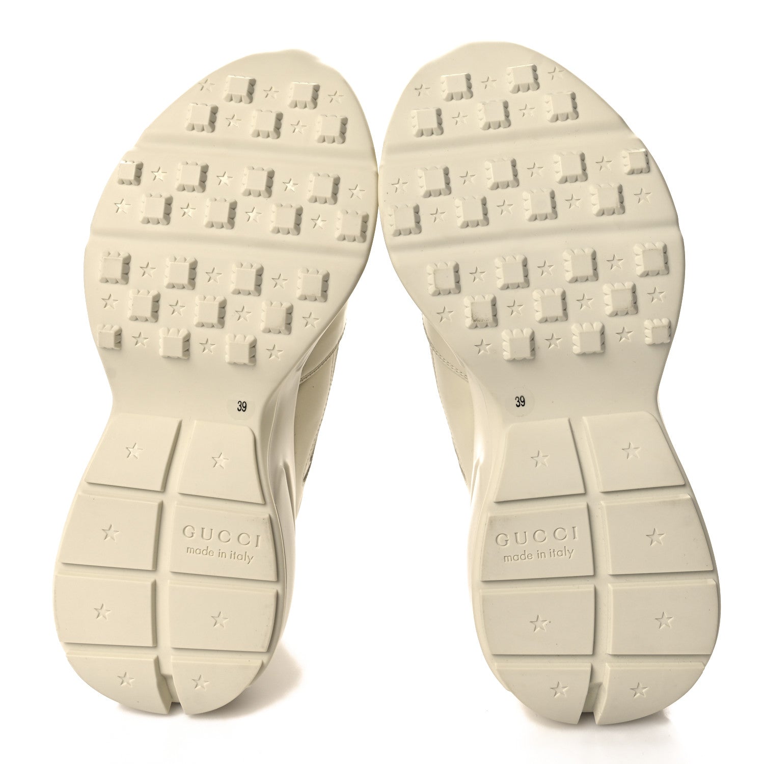 Gucci Calfskin Logo Womens Rhyton Sneakers 39 Ivory 6 of 9