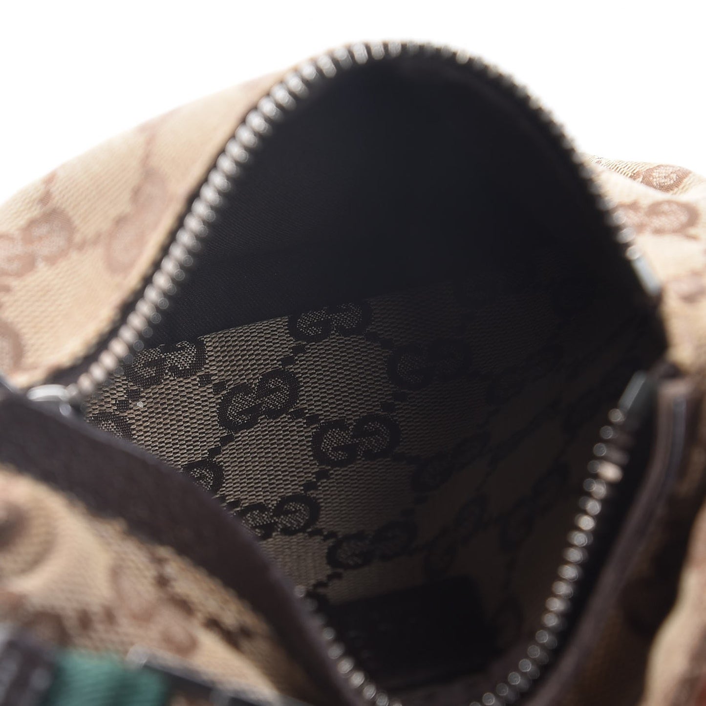 Monogram Web Belt Bag Dark Brown