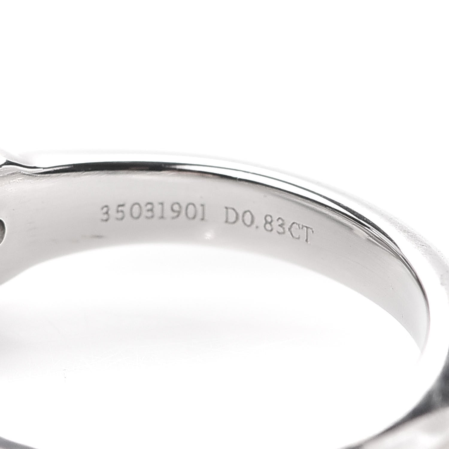 Tiffany Platinum Diamond .83ct Solitaire Engagement Ring 45 3.5 4 of 6