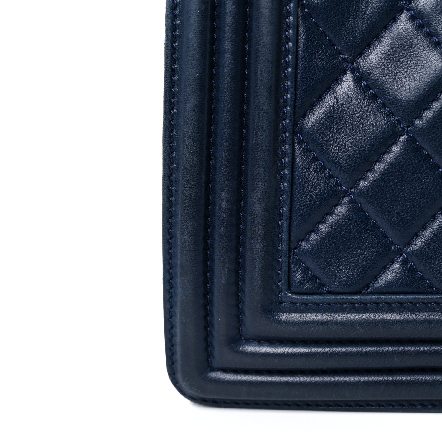 Chanel Lambskin Quilted Medium Boy Flap Dark Navy 16 of 25