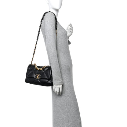 Chanel Lambskin Quilted Medium Chanel 19 Flap Black 2 of 10