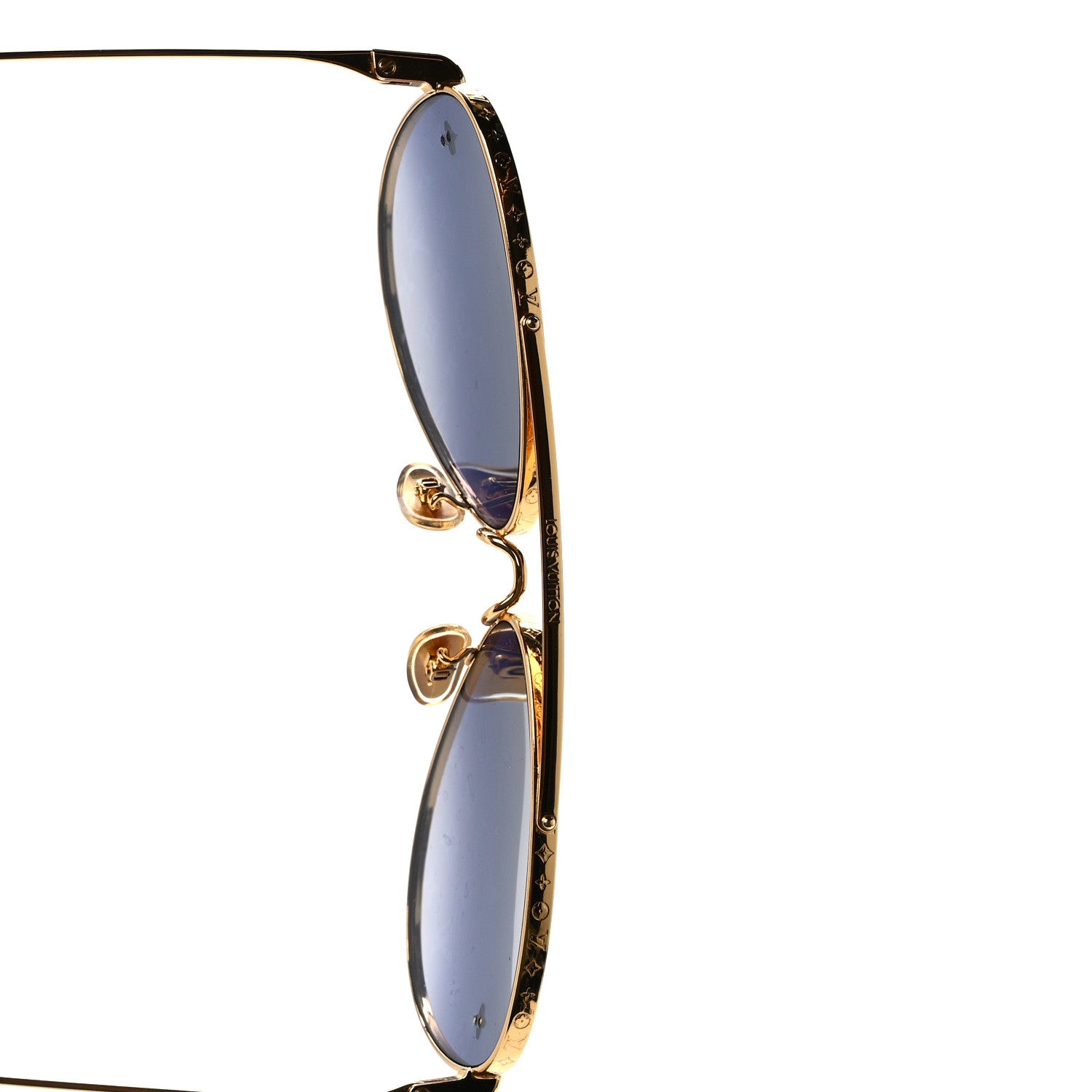 Louis Vuitton Metal Monogram The LV Pilot Sunglasses Z1782U Gradient Navy Blue 10 of 11