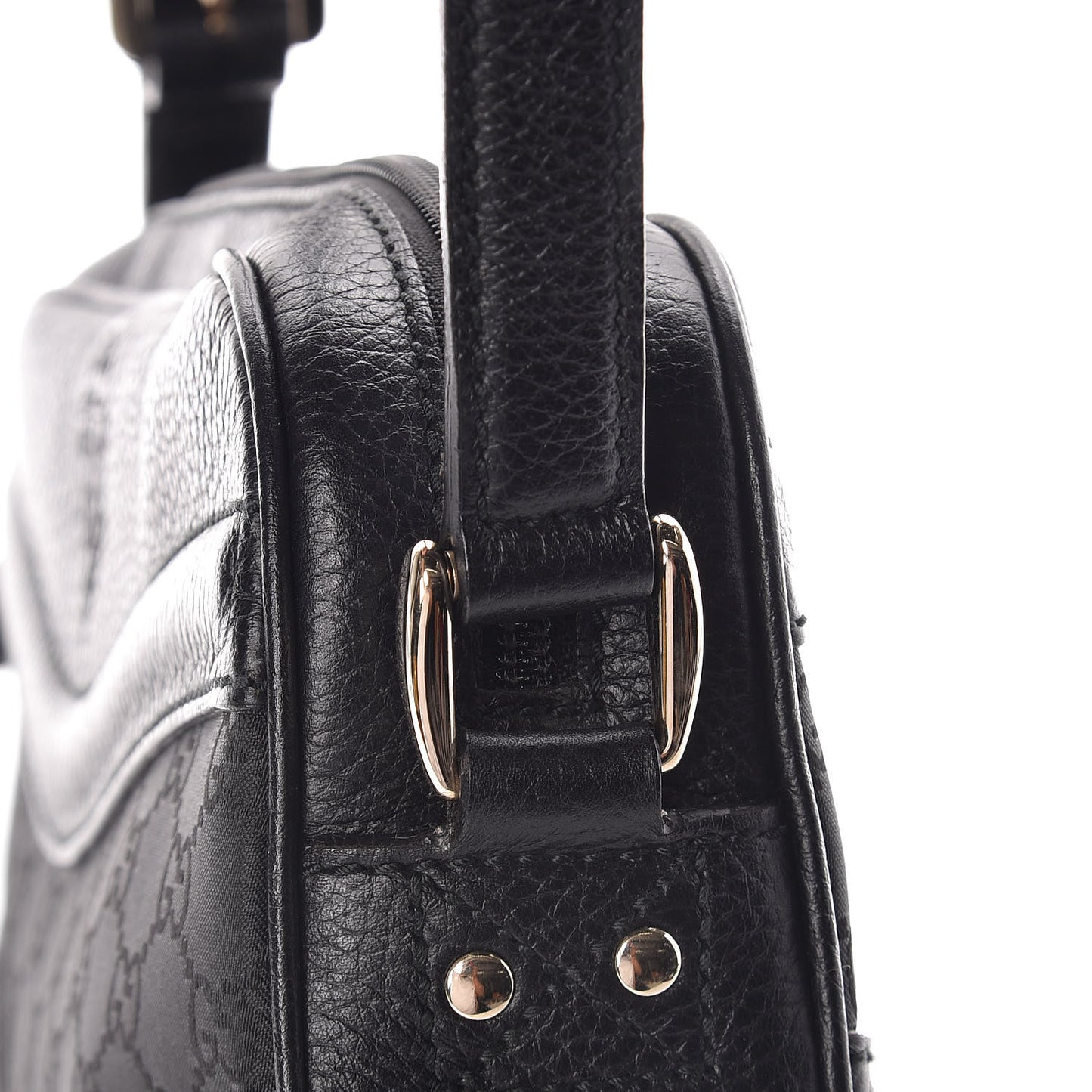 Monogram Crest Shoulder Bag Black