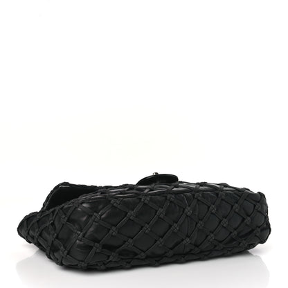 Chanel Lambskin Jumbo Canebiers Net Flap Black 4 of 11