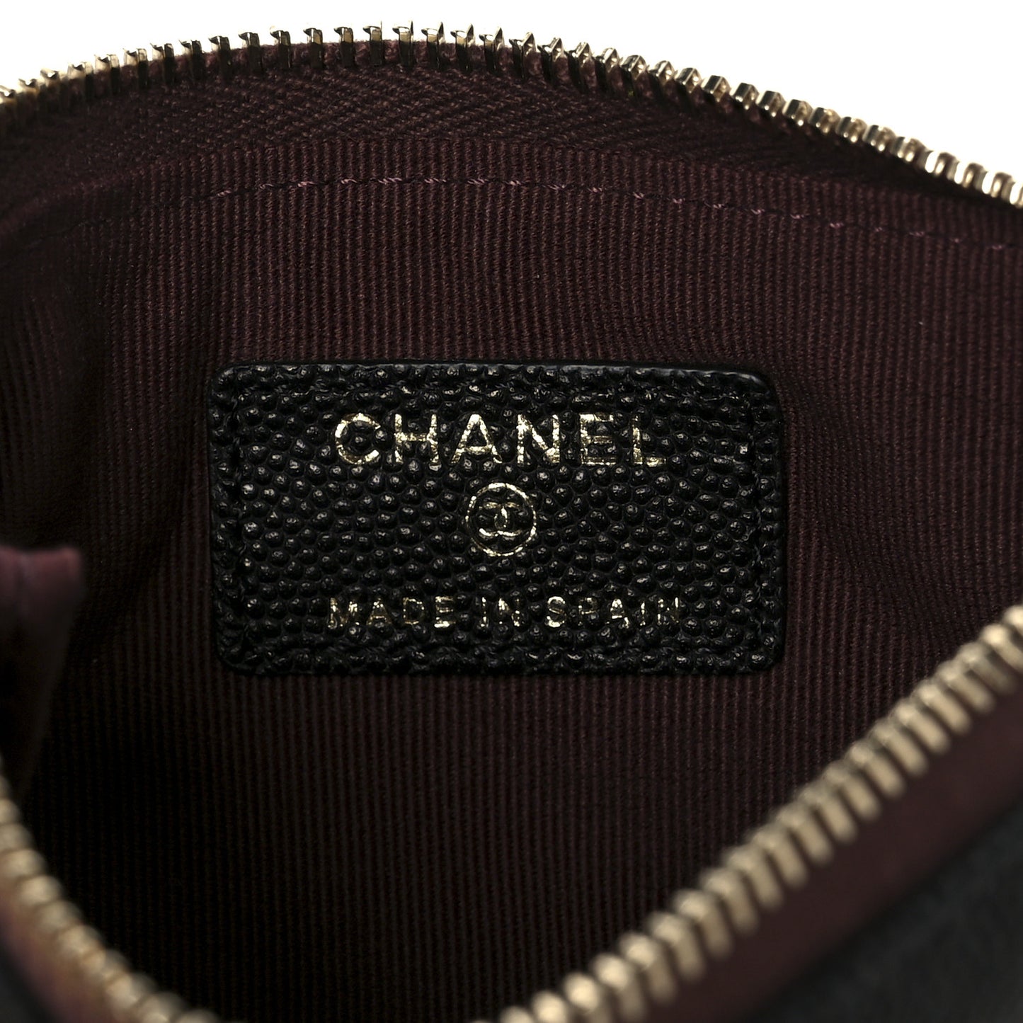 Caviar Quilted Small Cosmetic Case Black