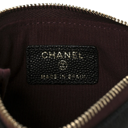 Chanel Caviar Quilted Small Cosmetic Case Black 6 of 8