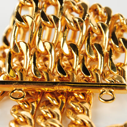 Chanel Multi Strand Chain Choker Necklace Gold 4 of 5
