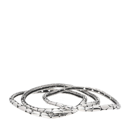 John Hardy Sterling Silver Kali Slim Curved Bangle Bracelet Set of 3 1 of 5