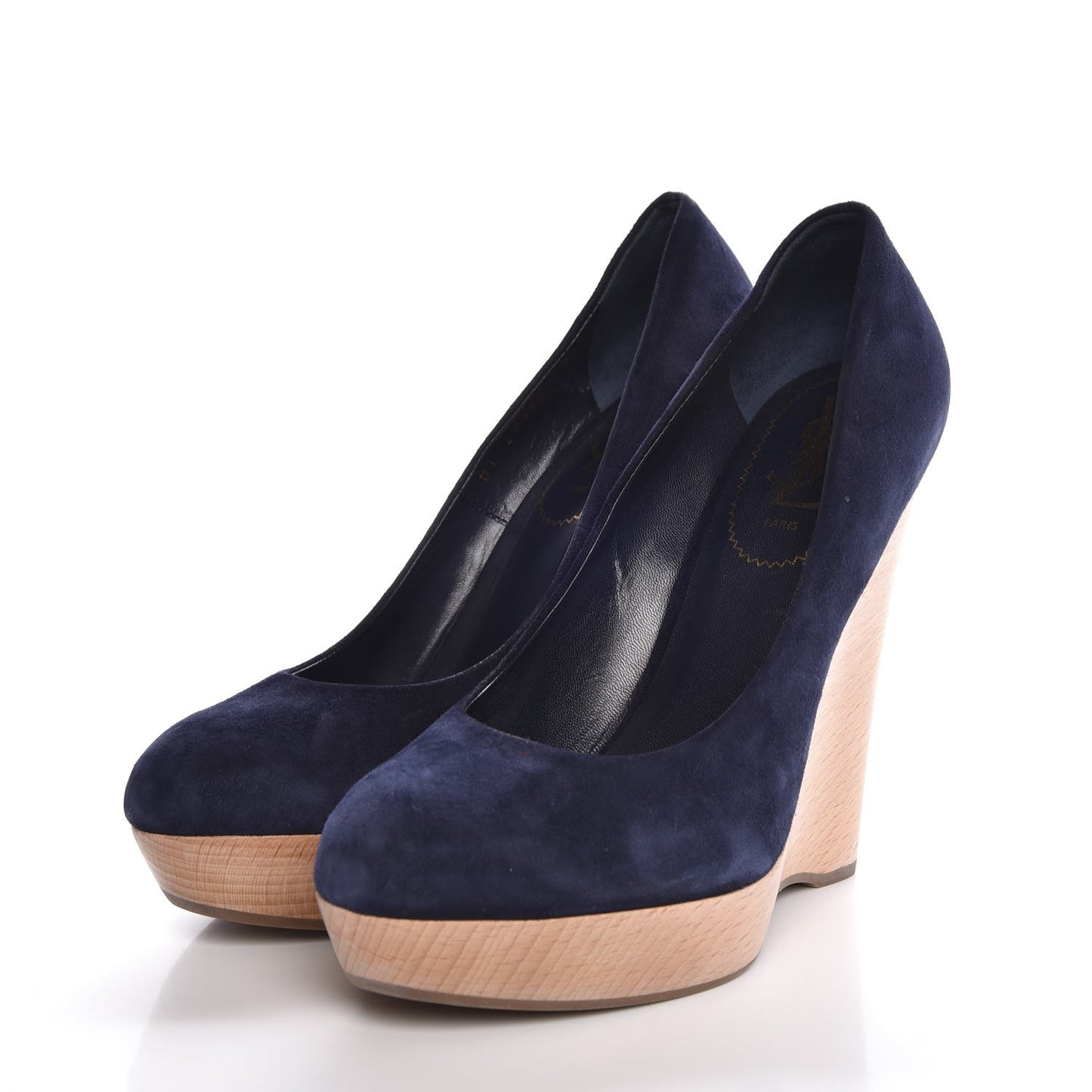 Scamosciato Myrna 140 Platform Wedge 39.5 Navy