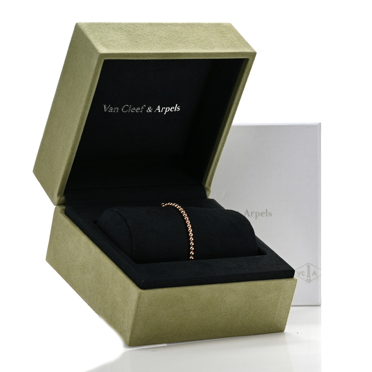 Van Cleef & Arpels 18K Rose Gold Perlee Pearls of Gold Bracelet M 4 of 4