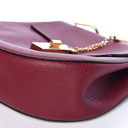 Chloe Grained Lambskin Drew Shoulder Bag Wine Purple 8 of 8