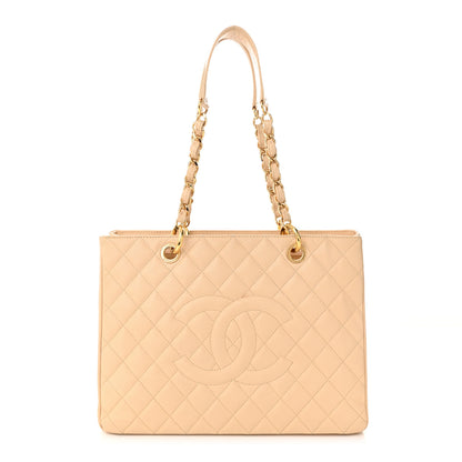 Chanel Caviar Quilted Grand Shopping Tote GST Beige Clair 1 of 12