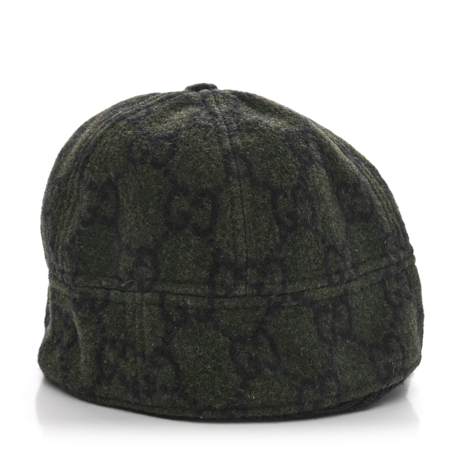 Covered Wool GG Monogram Tassel Cap L Green Blue