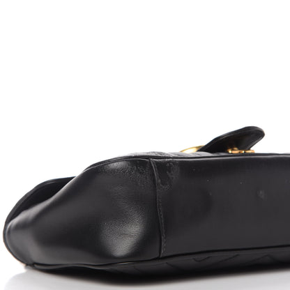 Gucci Calfskin Matelasse Small GG Marmont Shoulder Bag Black 6 of 10