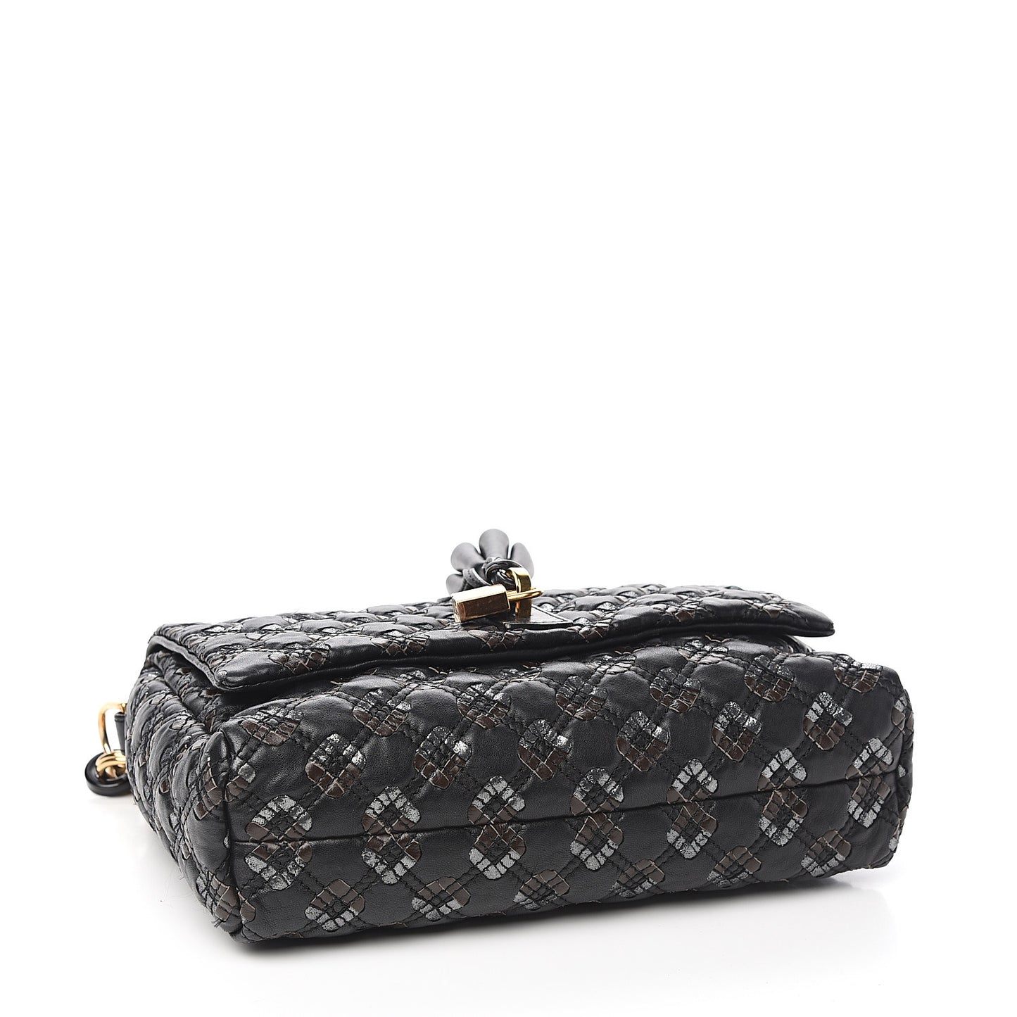 Calfskin Quilted Robert Jennifer Shoulder Bag Black Multicolor