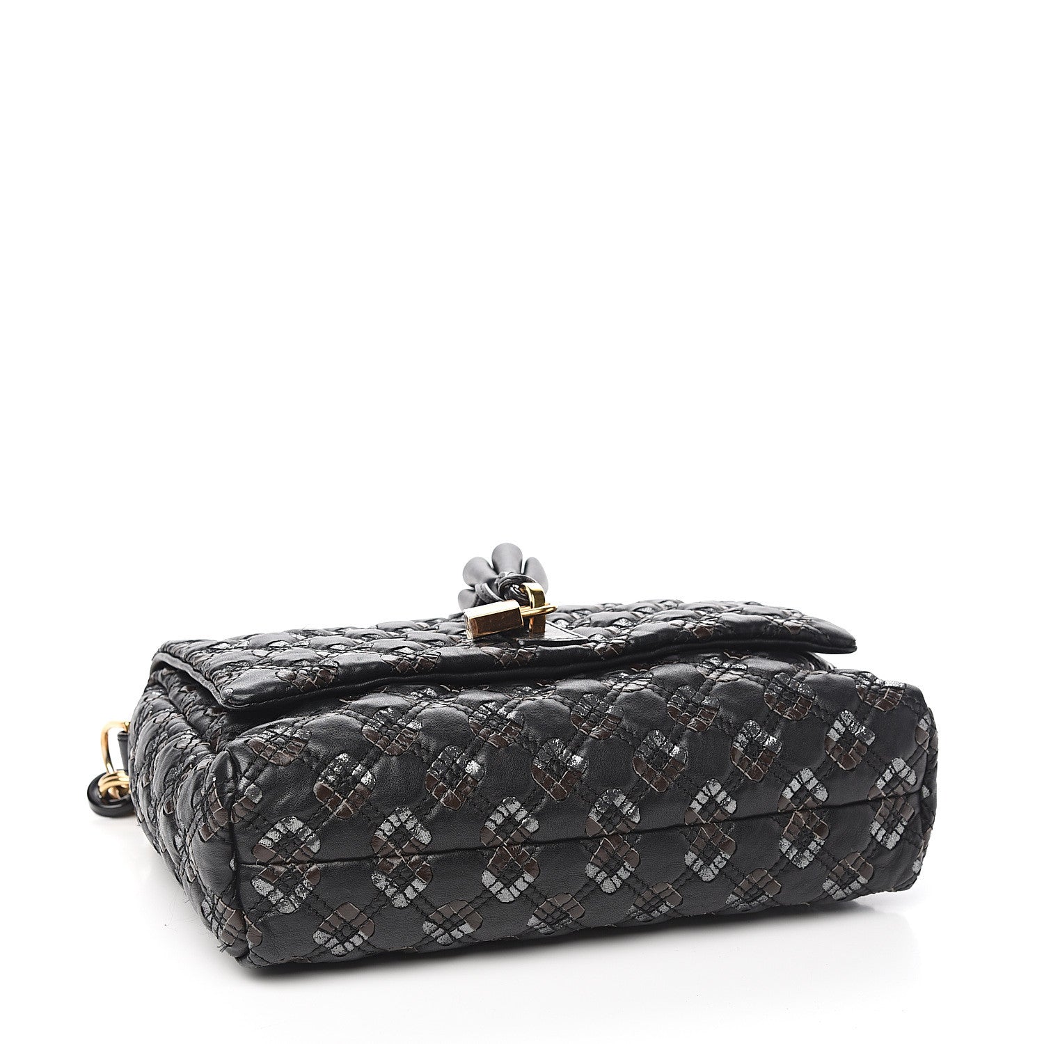 Marc Jacobs Calfskin Quilted Robert Jennifer Shoulder Bag Black Multicolor 3 of 9