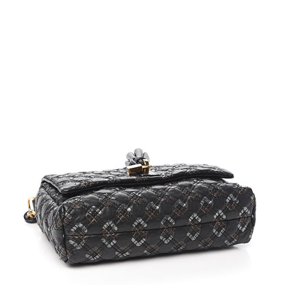 Marc Jacobs Calfskin Quilted Robert Jennifer Shoulder Bag Black Multicolor 3 of 9