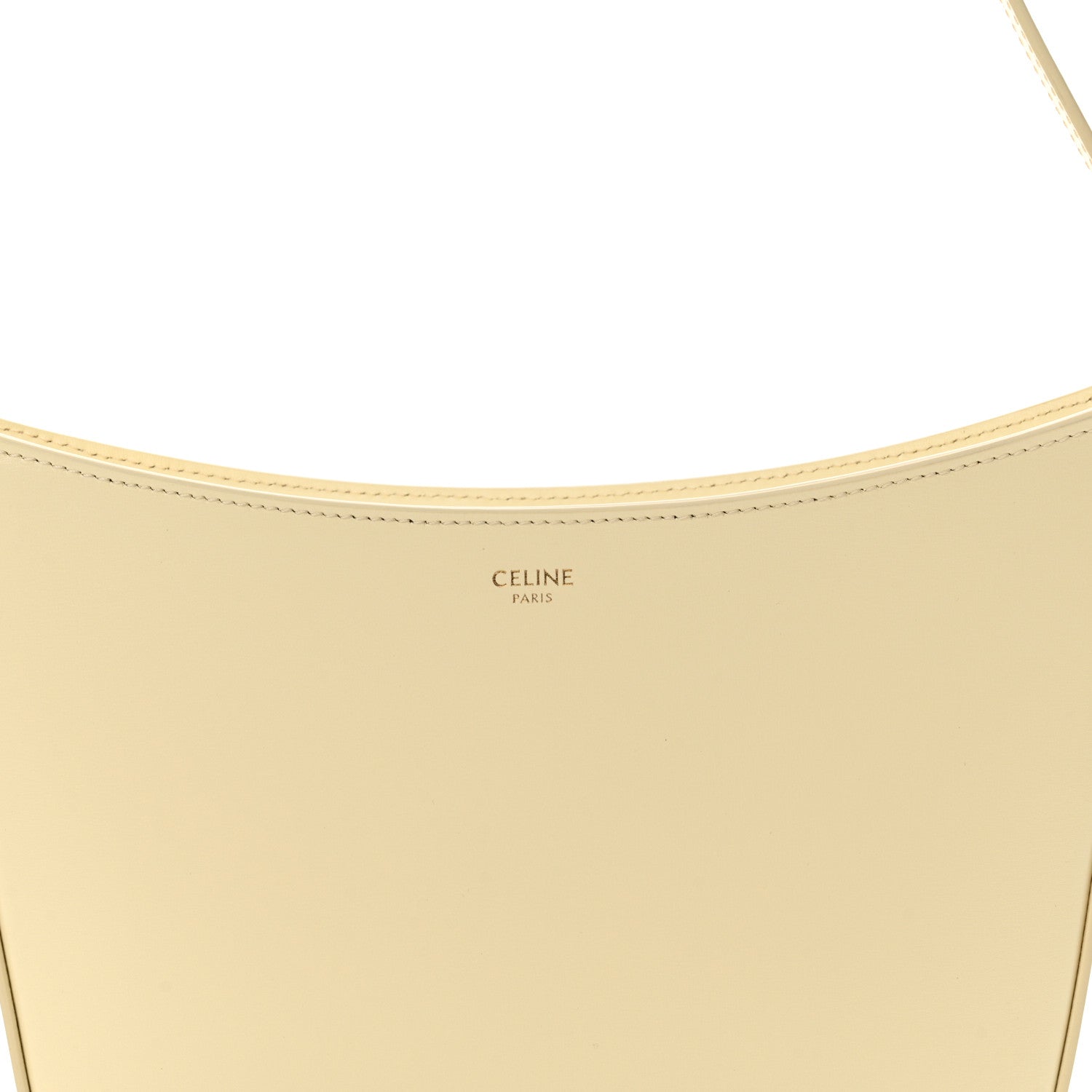 コークバケツ Celine Shiny Calfskin Medium Croque Bag Sunlight 1544751
