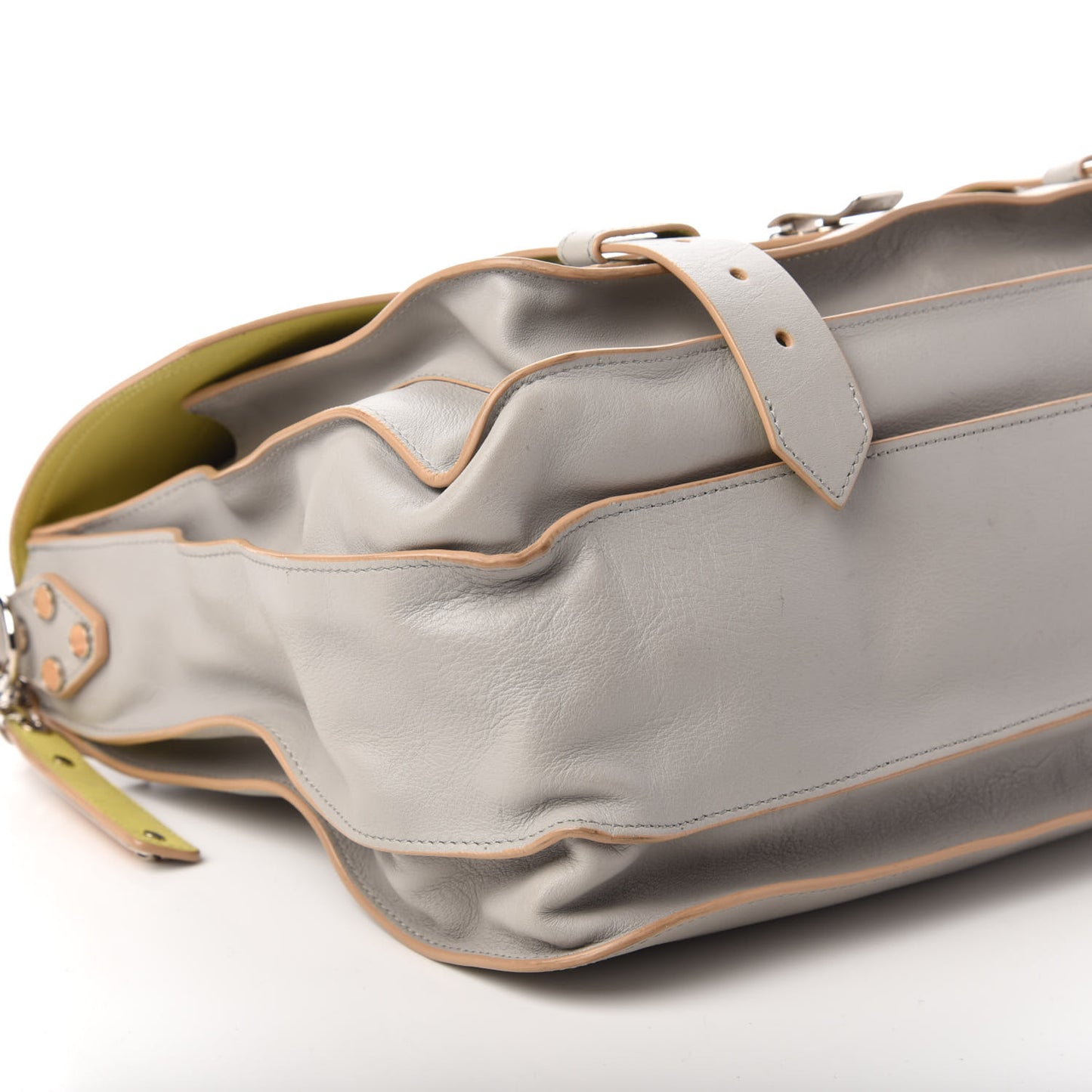 Lambskin Large PS1 Satchel Gray Banana