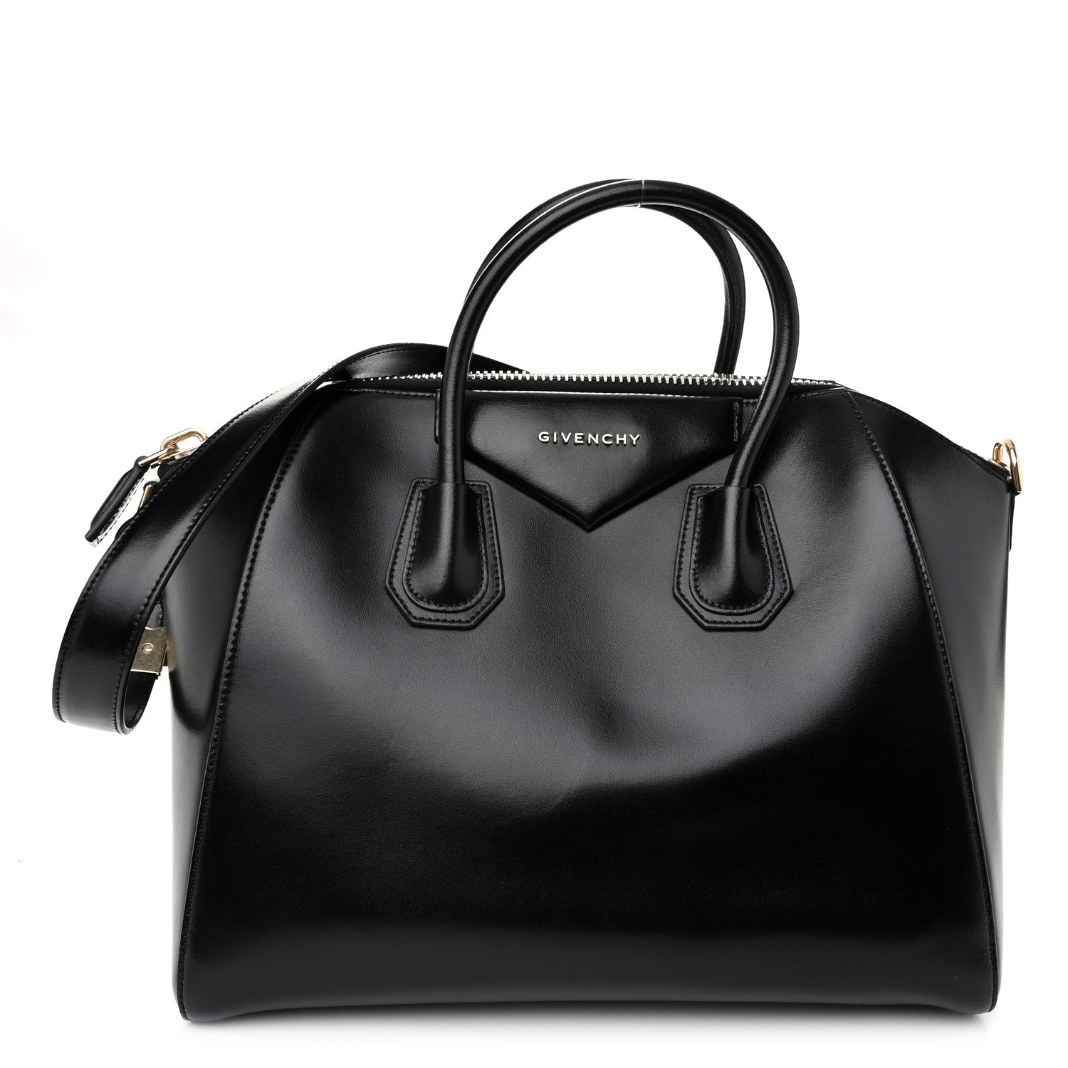 Givenchy Shiny Lord Calfskin Medium Antigona Black 1 of 10