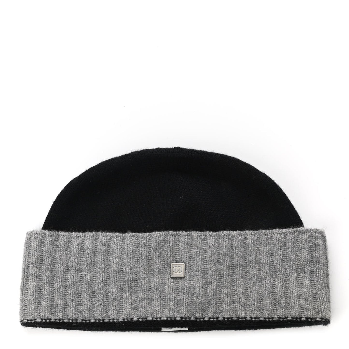 Cashmere CC Beanie Hat Black Grey
