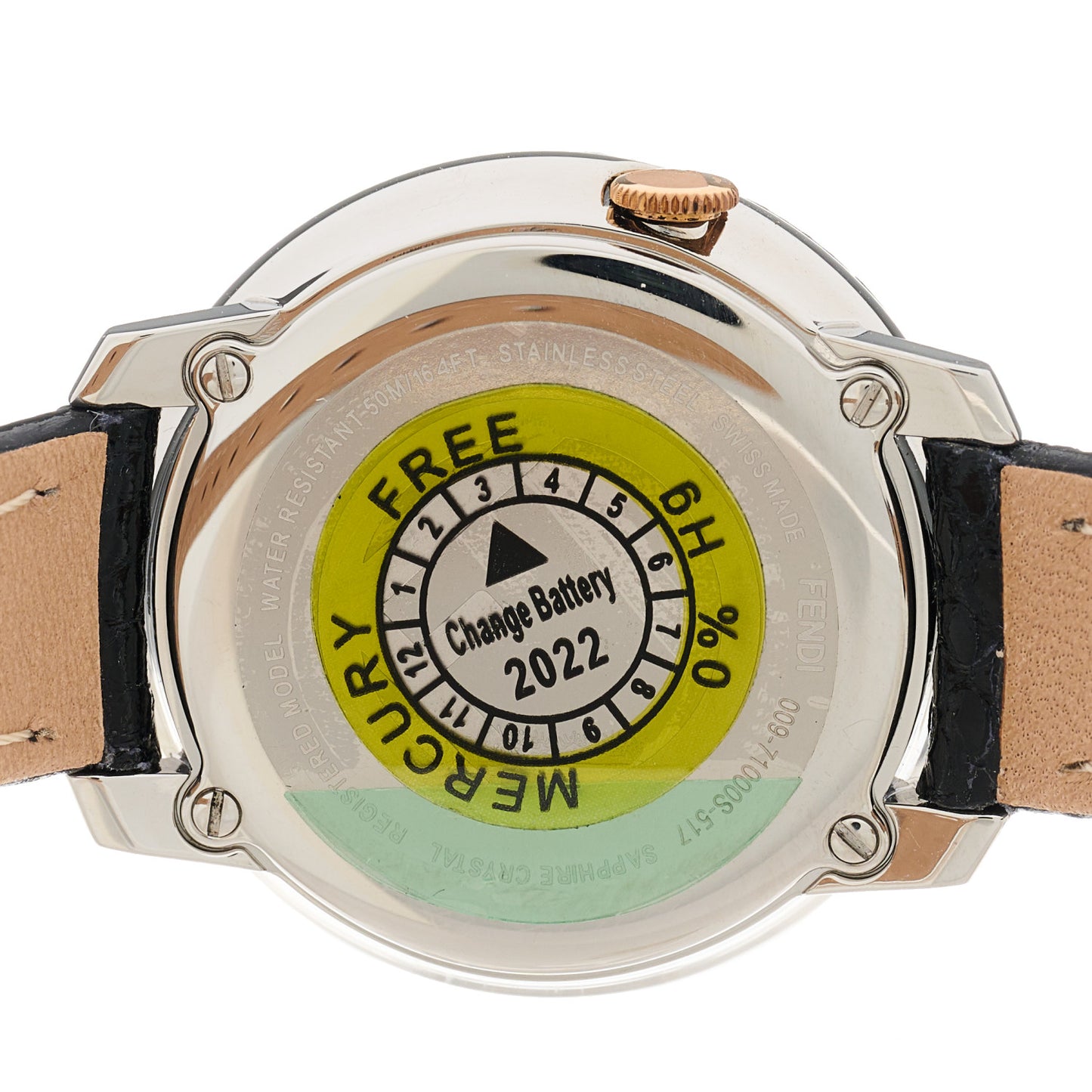 Stainless Steel Calfskin 28mm Run Away Quartz Watch Black