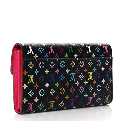 Louis Vuitton Monogram Multicolor Sarah Wallet NM Black Grenade 3 of 8