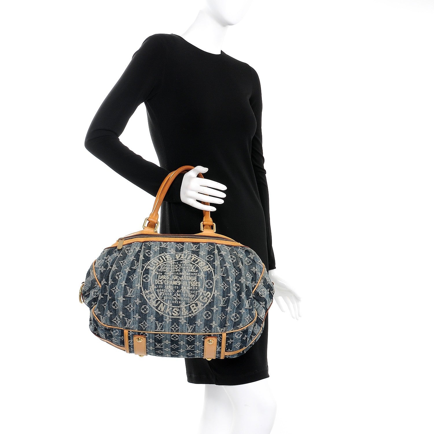 Louis Vuitton Denim Raye Cabas GM 2 of 7