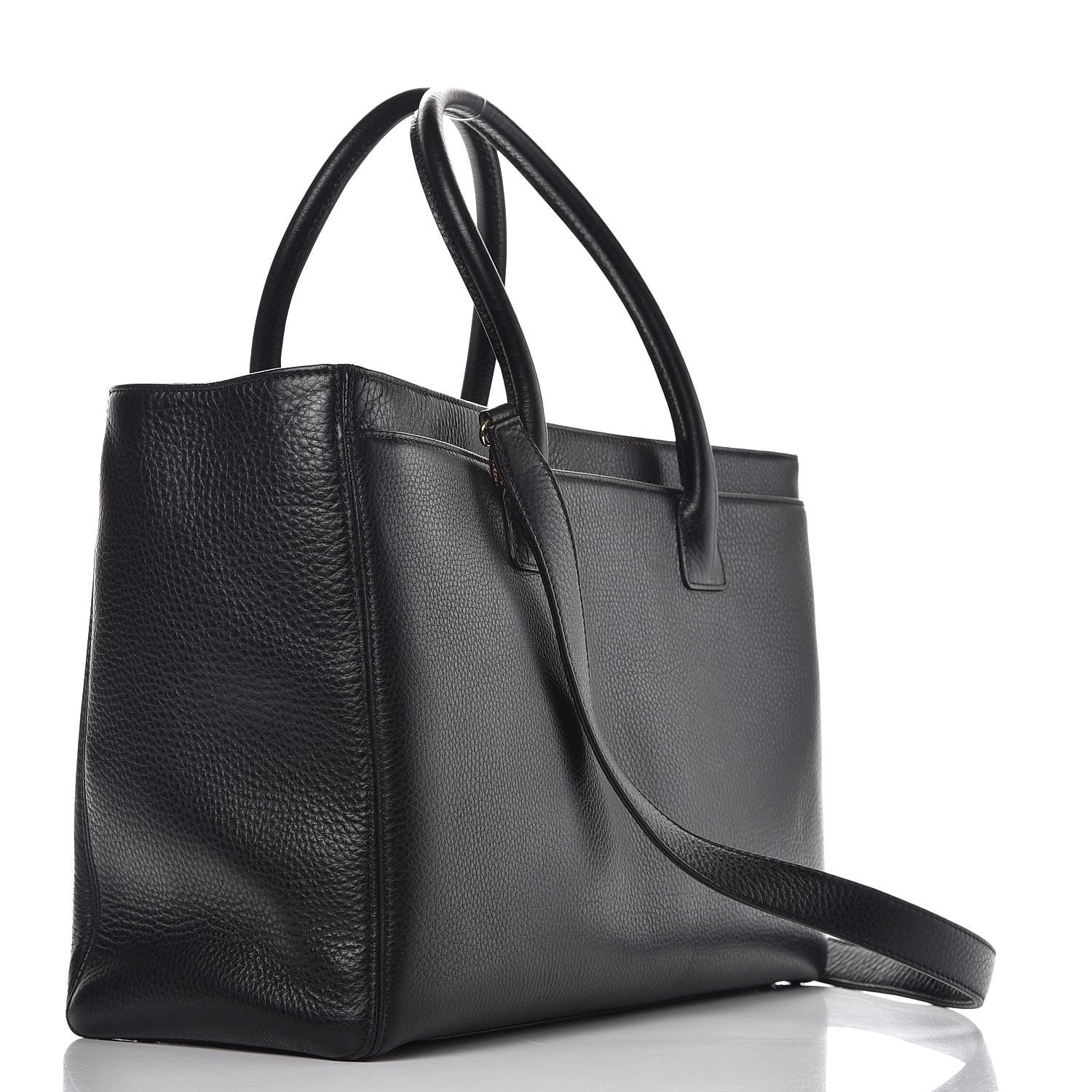 Chanel Calfskin XL Cerf Tote Black 4 of 10