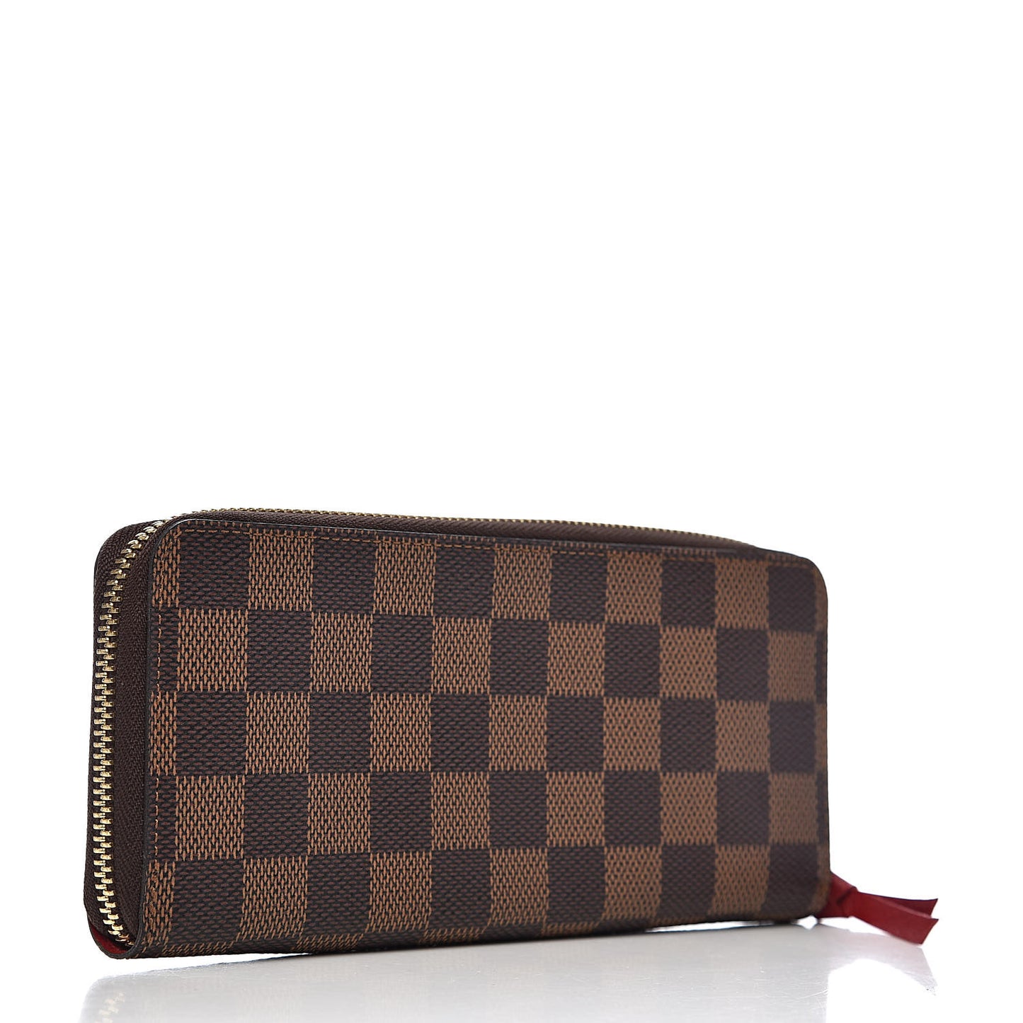 Damier Ebene Clemence Wallet Cherry