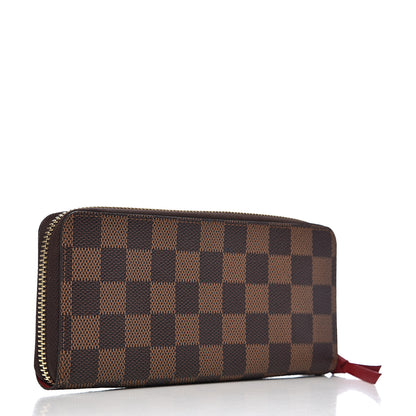 Louis Vuitton Damier Ebene Clemence Wallet Cherry 3 of 8