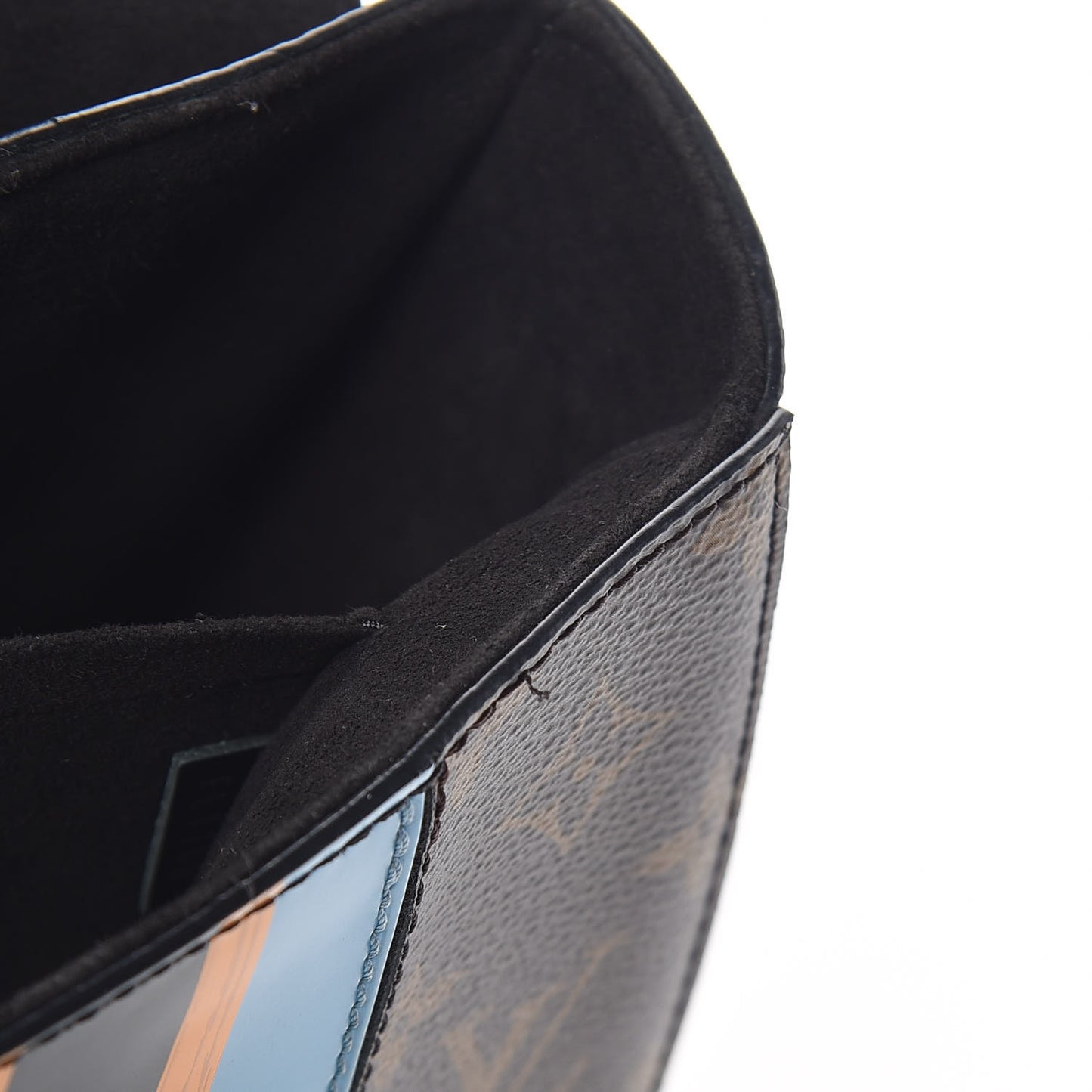 Calfskin Monogram Twist Shoulder Bag MM Blue
