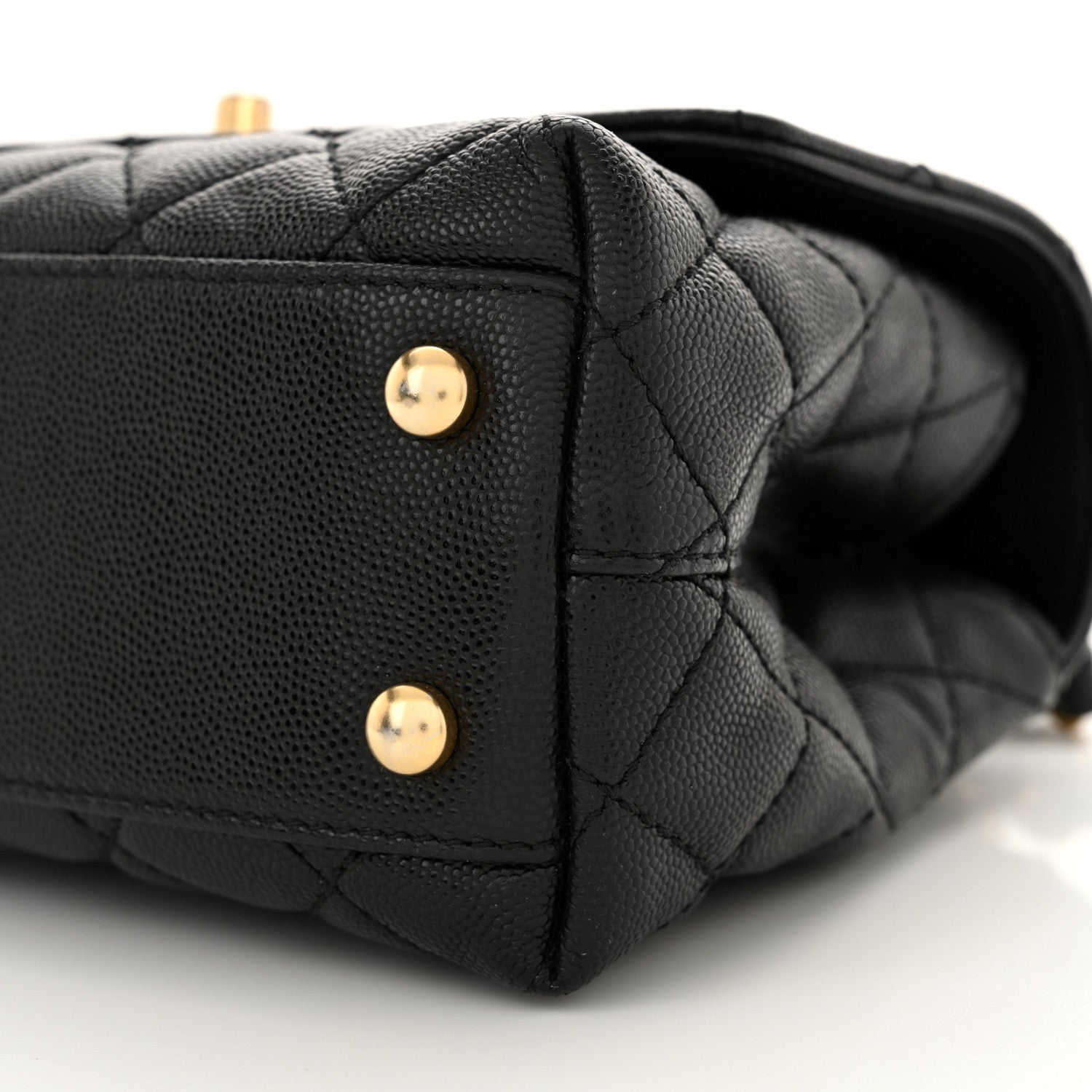 Chanel Caviar Quilted Mini Coco Chain Handle Flap Black 10 of 14