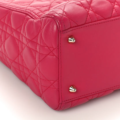 Christian Dior Lambskin Cannage Medium Lady Dior Pink 7 of 11