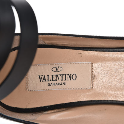 Valentino Garavani Calfskin Back Zip Ankle Wrap Pumps 35.5 Black 7 of 9
