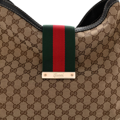 Gucci Monogram Large New Ladies Web Hobo Dark Brown 7 of 11