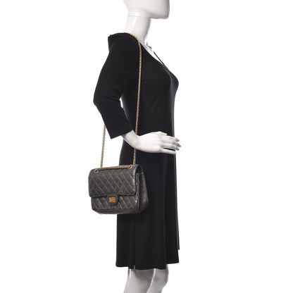 Chanel Metallic Calfskin Quilted 2.55 Reissue 225 Flap Charcoal 3 of 14