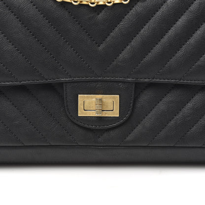 Chanel Sheepskin Chevron Quilted 2.55 Reissue 225 Flap Black 10 of 11